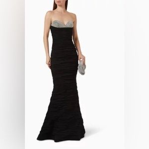 JOVANI
Rhinestone-embellished Gown in Crushed-taffeta